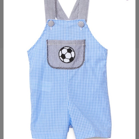 🆕 New Blue Gingham Shortalls - Picture 1 of 1